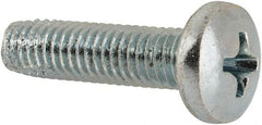 Value Collection - #10-32 UNF Thread, 3/4" Length Under Head, Phillips Drive Steel Thread Cutting Screw - Pan Head, Grade 2, Point Type F, Zinc-Plated Finish - Industrial Tool & Supply