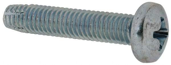 Value Collection - #10-32 UNF Thread, 1" Length Under Head, Phillips Drive Steel Thread Cutting Screw - Pan Head, Grade 2, Point Type F, Zinc-Plated Finish - Industrial Tool & Supply