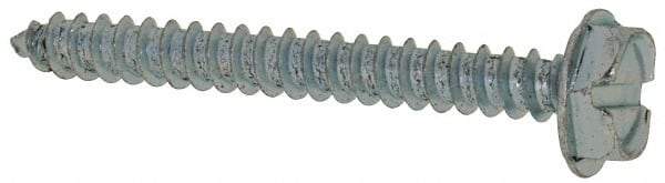 Value Collection - #6 Hex Washer Head Slotted Sheet Metal Screw - Steel, 1-1/4" Length Under Head, Grade 2 - Industrial Tool & Supply