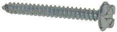 Value Collection - #6 Hex Washer Head Slotted Sheet Metal Screw - Steel, 1-1/4" Length Under Head, Grade 2 - Industrial Tool & Supply