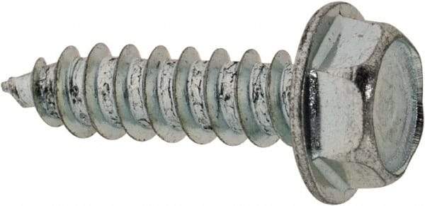 Value Collection - #8 Hex Washer Head Sheet Metal Screw - Steel, 5/8" Length Under Head, Grade 2 - Industrial Tool & Supply