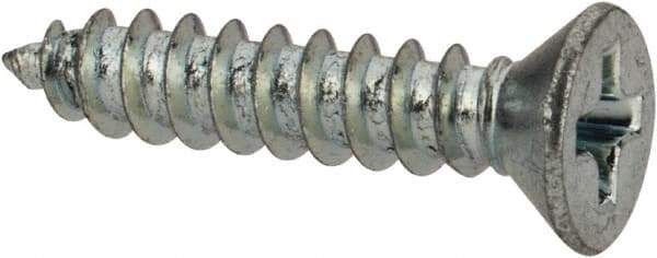 Value Collection - #7 Flat Head Phillips Sheet Metal Screw - Steel, 3/4" OAL, Grade 2 - Industrial Tool & Supply