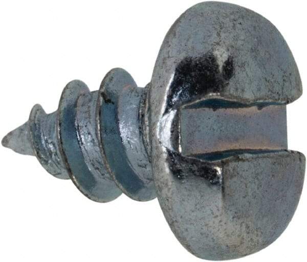 Value Collection - #8 Pan Head Slotted Sheet Metal Screw - Steel, 1/4" Length Under Head, Grade 2 - Industrial Tool & Supply