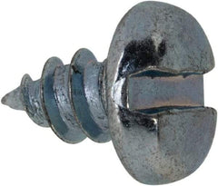 Value Collection - #8 Pan Head Slotted Sheet Metal Screw - Steel, 1/4" Length Under Head, Grade 2 - Industrial Tool & Supply
