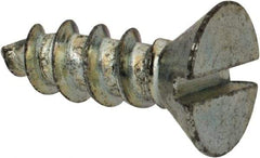 Value Collection - #10 Flat Head Slotted Sheet Metal Screw - Steel, 1/2" OAL, Grade 2 - Industrial Tool & Supply