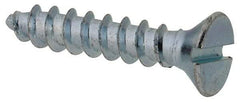 Value Collection - #10 Flat Head Slotted Sheet Metal Screw - Steel, 1" OAL, Grade 2 - Industrial Tool & Supply