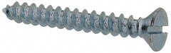 Value Collection - #10 Flat Head Slotted Sheet Metal Screw - Steel, 1-1/2" OAL, Grade 2 - Industrial Tool & Supply