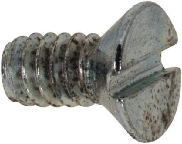 Value Collection - #2-56 UNC, 3/16" OAL Slotted Drive Machine Screw - Flat Head, Grade 2 Steel, Zinc-Plated Finish, Without Washer - Industrial Tool & Supply