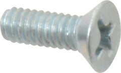 Value Collection - #5-40 UNC, 3/8" OAL Phillips Drive Machine Screw - Flat Head, Grade 2 Steel, Zinc-Plated Finish, Without Washer - Industrial Tool & Supply