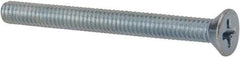Value Collection - #8-32 UNC, 1-3/4" OAL Phillips Drive Machine Screw - Flat Head, Grade 2 Steel, Zinc-Plated Finish, Without Washer - Industrial Tool & Supply
