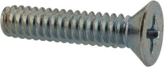 Value Collection - #10-24 UNC, 7/8" OAL Phillips Drive Machine Screw - Flat Head, Grade 2 Steel, Zinc-Plated Finish, Without Washer - Industrial Tool & Supply