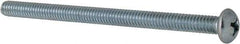 Value Collection - 1/4-20 UNC, 4" Length Under Head Phillips Drive Machine Screw - Round Head, Grade 2 Steel, Zinc-Plated Finish, Without Washer - Industrial Tool & Supply