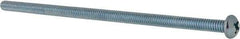 Value Collection - 1/4-20 UNC, 6" Length Under Head Phillips Drive Machine Screw - Round Head, Grade 2 Steel, Zinc-Plated Finish, Without Washer - Industrial Tool & Supply