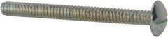 Value Collection - #6-32 UNC, 1-1/2" Length Under Head Slotted Drive Machine Screw - Truss Head, Grade 2 Steel, Zinc-Plated Finish, Without Washer - Industrial Tool & Supply