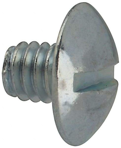 Value Collection - #8-32 UNC, 3/16" Length Under Head Slotted Drive Machine Screw - Truss Head, Grade 2 Steel, Zinc-Plated Finish, Without Washer - Industrial Tool & Supply