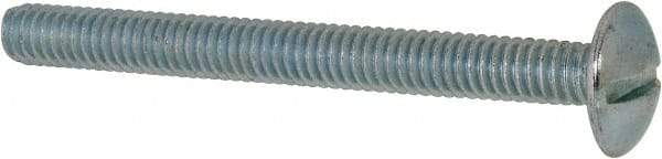 Value Collection - #8-32 UNC, 1-3/4" Length Under Head Slotted Drive Machine Screw - Truss Head, Grade 2 Steel, Zinc-Plated Finish, Without Washer - Industrial Tool & Supply
