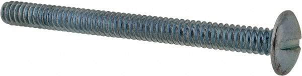 Value Collection - #10-24 UNC, 2-1/4" Length Under Head Slotted Drive Machine Screw - Truss Head, Grade 2 Steel, Zinc-Plated Finish, Without Washer - Industrial Tool & Supply
