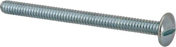 Value Collection - #10-24 UNC, 2-1/2" Length Under Head Slotted Drive Machine Screw - Truss Head, Grade 2 Steel, Zinc-Plated Finish, Without Washer - Industrial Tool & Supply