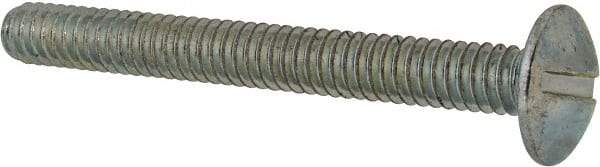 Value Collection - 1/4-20 UNC, 2-1/4" Length Under Head Slotted Drive Machine Screw - Truss Head, Grade 2 Steel, Zinc-Plated Finish, Without Washer - Industrial Tool & Supply