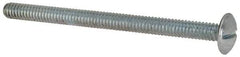 Value Collection - 1/4-20 UNC, 3-1/2" Length Under Head Slotted Drive Machine Screw - Truss Head, Grade 2 Steel, Zinc-Plated Finish, Without Washer - Industrial Tool & Supply