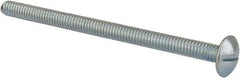 Value Collection - 1/4-20 UNC, 4" Length Under Head Slotted Drive Machine Screw - Truss Head, Grade 2 Steel, Zinc-Plated Finish, Without Washer - Industrial Tool & Supply
