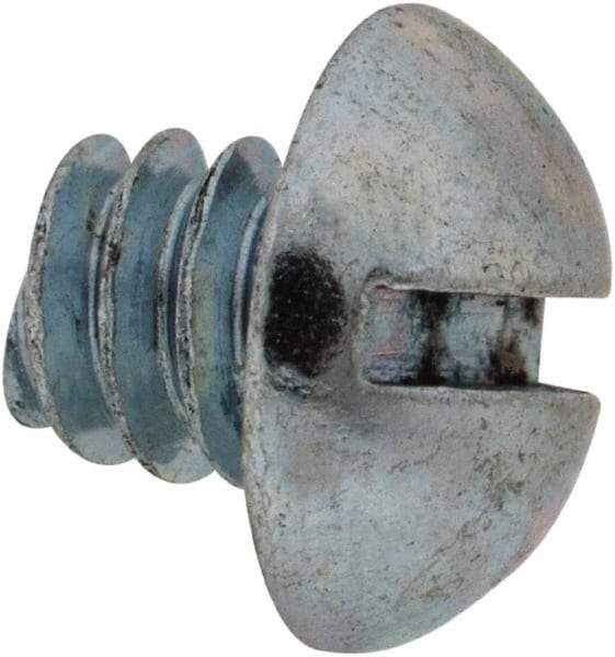 Value Collection - #10-24 UNC, 3/16" Length Under Head Slotted Drive Machine Screw - Round Head, Grade 2 Steel, Zinc-Plated Finish, Without Washer - Industrial Tool & Supply