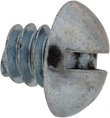 Value Collection - #10-24 UNC, 3/16" Length Under Head Slotted Drive Machine Screw - Round Head, Grade 2 Steel, Zinc-Plated Finish, Without Washer - Industrial Tool & Supply