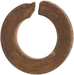 Value Collection - #2, 0.088" ID, 0.02" Thick Split Lock Washer - Silicon Bronze, Uncoated, 0.088" Min ID, 0.094" Max ID, 0.293" Max OD - Industrial Tool & Supply