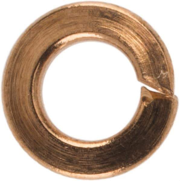 Value Collection - #3, 0.101" ID, 0.025" Thick Split Lock Washer - Silicon Bronze, Uncoated, 0.101" Min ID, 0.107" Max ID, 0.195" Max OD - Industrial Tool & Supply
