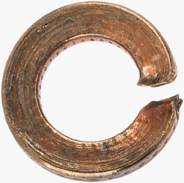 Value Collection - #5, 0.127" ID, 0.031" Thick Split Lock Washer - Silicon Bronze, Uncoated, 0.127" Min ID, 0.133" Max ID, 0.236" Max OD - Industrial Tool & Supply
