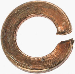 Value Collection - #5, 0.127" ID, 0.031" Thick Split Lock Washer - Silicon Bronze, Uncoated, 0.127" Min ID, 0.133" Max ID, 0.236" Max OD - Industrial Tool & Supply