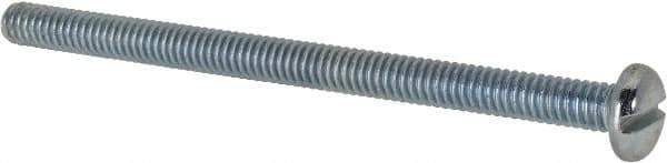 Value Collection - #8-32 UNC, 2-1/2" Length Under Head Slotted Drive Machine Screw - Pan Head, Grade 2 Steel, Zinc-Plated Finish, Without Washer - Industrial Tool & Supply