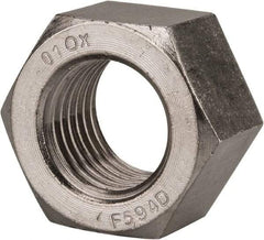 Value Collection - 1-1/4 - 7 UNC Stainless Steel Right Hand Hex Nut - 1-7/8" Across Flats, 1-1/16" High, Uncoated - Industrial Tool & Supply