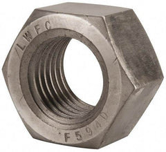 Value Collection - 1-3/4 - 5 UNC Stainless Steel Right Hand Hex Nut - 2-5/8" Across Flats, 1-1/2" High, Uncoated - Industrial Tool & Supply