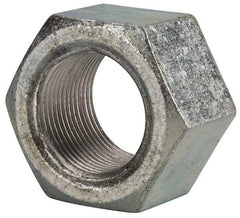 Value Collection - 1-3/8 - 12 UNF Steel Right Hand Hex Nut - 2-1/16" Across Flats, 1-11/64" High, Zinc Clear Finish - Industrial Tool & Supply