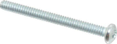 Value Collection - #4-40 UNC, 1-1/4" Length Under Head Phillips Drive Machine Screw - Pan Head, Grade 2 Steel, Zinc-Plated Finish, Without Washer - Industrial Tool & Supply