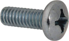 Value Collection - #12-24 UNC, 5/8" Length Under Head Phillips Drive Machine Screw - Pan Head, Grade 2 Steel, Zinc-Plated Finish, Without Washer - Industrial Tool & Supply