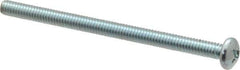 Value Collection - 1/4-20 UNC, 4" Length Under Head Phillips Drive Machine Screw - Pan Head, Grade 2 Steel, Zinc-Plated Finish, Without Washer - Industrial Tool & Supply