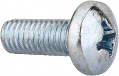 Value Collection - 3/8-16 UNC, 1" Length Under Head Phillips Drive Machine Screw - Pan Head, Grade 2 Steel, Zinc-Plated Finish, Without Washer - Industrial Tool & Supply