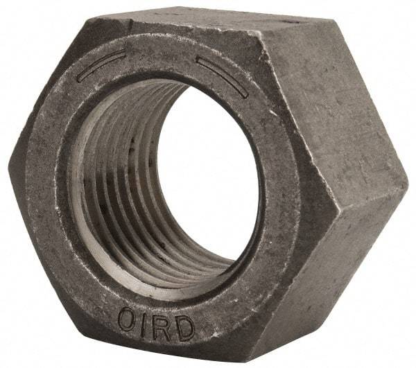 Value Collection - 2-1/4 - 4-1/2 UNC Steel Right Hand Hex Nut - 3-3/8" Across Flats, 1-15/16" High, Uncoated - Industrial Tool & Supply