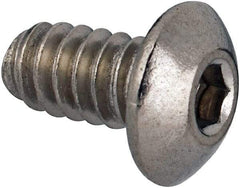 Value Collection - #6-32 UNC Hex Socket Drive, Button Screw - Grade 316 Stainless Steel, Uncoated, 1/4" Length Under Head - Industrial Tool & Supply