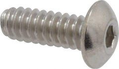 Value Collection - #6-32 UNC Hex Socket Drive, Button Screw - Grade 316 Stainless Steel, Uncoated, 3/8" Length Under Head - Industrial Tool & Supply