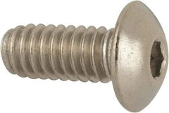 Value Collection - #8-32 UNC Hex Socket Drive, Button Screw - Grade 316 Stainless Steel, Uncoated, 3/8" Length Under Head - Industrial Tool & Supply