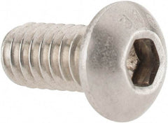 Value Collection - 1/4-20 UNC Hex Socket Drive, Button Screw - Grade 316 Stainless Steel, Uncoated, 1/2" Length Under Head - Industrial Tool & Supply