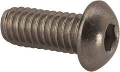 Value Collection - 5/16-18 UNC Hex Socket Drive, Button Screw - Grade 316 Stainless Steel, Uncoated, 3/4" Length Under Head - Industrial Tool & Supply