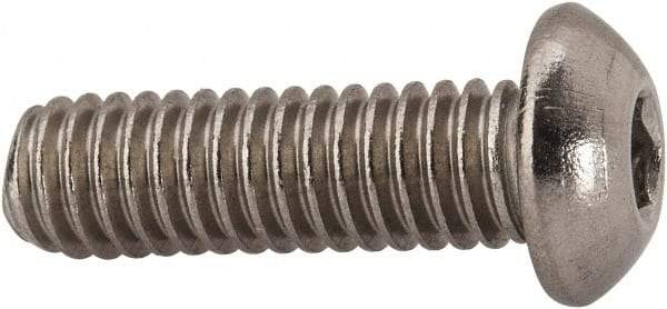 Value Collection - 5/16-18 UNC Hex Socket Drive, Button Screw - Grade 316 Stainless Steel, Uncoated, 1" Length Under Head - Industrial Tool & Supply