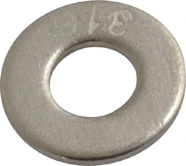 Value Collection - #12 Screw, Grade 316 Stainless Steel Standard Flat Washer - 1/4" ID x 9/16" OD, 0.065" Thick, Plain Finish - Industrial Tool & Supply