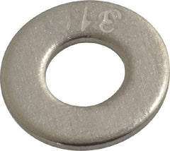 Value Collection - #12 Screw, Grade 316 Stainless Steel Standard Flat Washer - 1/4" ID x 9/16" OD, 0.065" Thick, Plain Finish - Industrial Tool & Supply