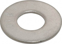 Value Collection - 7/16" Screw, Grade 316 Stainless Steel Standard Flat Washer - 1/2" ID x 1-1/8" OD, 0.062" Thick, Plain Finish - Industrial Tool & Supply