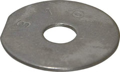 Value Collection - 3/8" Screw, Grade 316 Stainless Steel Fender Flat Washer - 0.399" ID x 1-1/2" OD, 0.069" Thick, Plain Finish - Industrial Tool & Supply